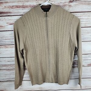 NWT Tommy Bahama Mens Large Everest The Real McCable Zip Cardigan Sweater Jacket